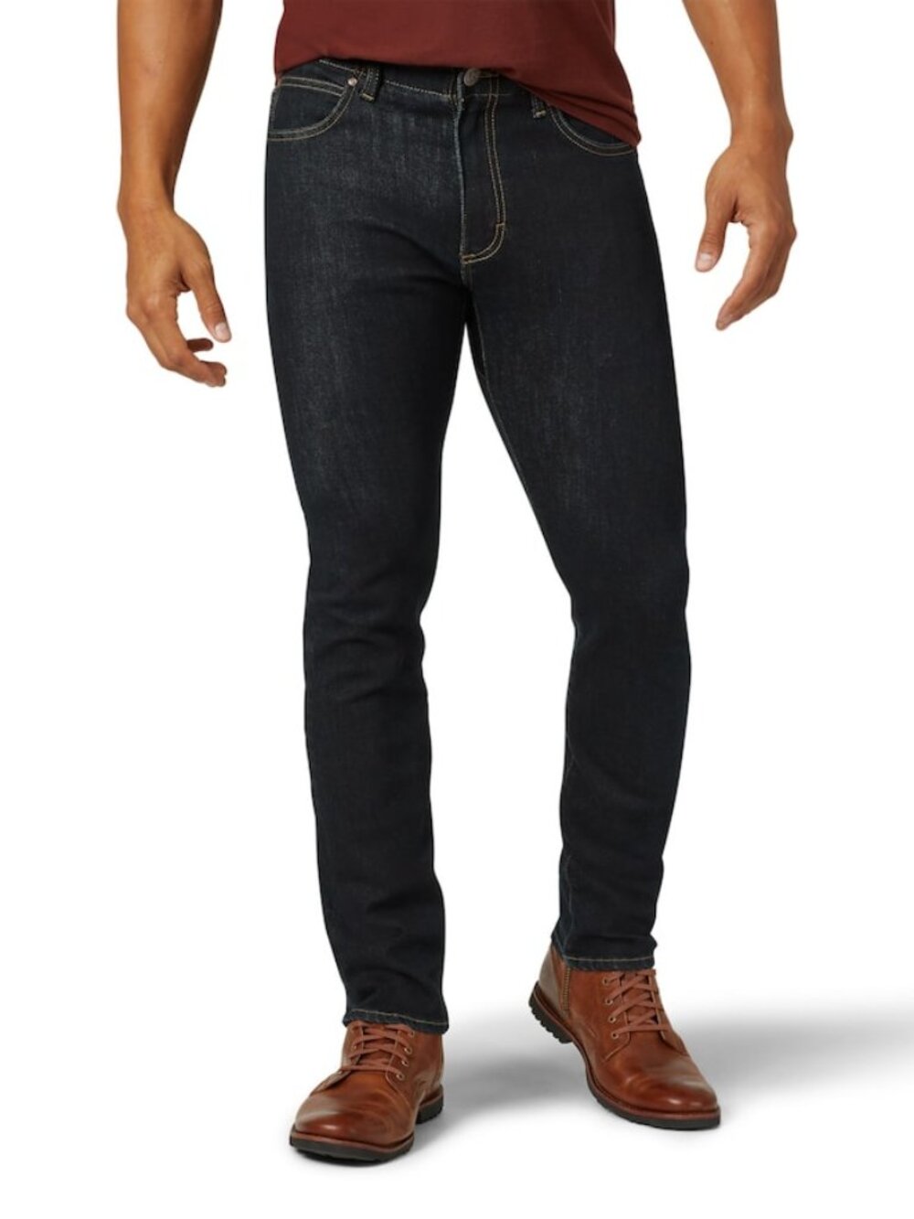 Men's Lee Extreme Motion MVP Slim-Fit Jeans, Size: 30W X 32L, Rinse (Dark Blue)